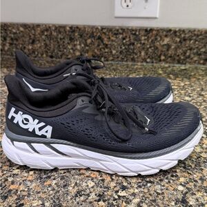 Hoka Black and Gray Athletic Shoes ladies Clifton, 7 size 8.5